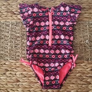 Symmetrical Toddler Girl Swimsuit